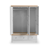 Farrow Grey Triple Wardrobe with Storage Drawers