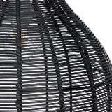 Caswell Black Rattan Coche Pendant