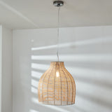 Caswell Natural Rattan Coche Pendant for living room