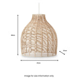 Caswell Natural Rattan Coche Pendant