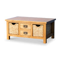 Surrey Oak Coffee Table with Baskets from Roseland Furniture