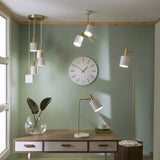 Biba White & Brass 3 Light Electrified Pendant