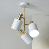 Biba White & Brass 3 Light Electrified Pendant