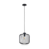 Dania Matt Black Metal Wire Pendant from Roseland Furniture