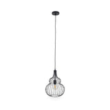 Dania Matt Black Metal Shaped Wire Pendant from Roseland Furniture