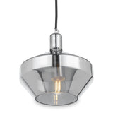 Jaxon Shiny Smoked Glass Domed Pendant from Roseland Furniture