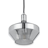 Jaxon Shiny Smoked Glass Domed Pendant from Roseland Furniture