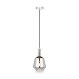 Jake Shiny Smoked Glass Pendant from Roseland Furniture