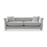 Clarence Chalk Velvet Chesterfield 3 Seater Sofa from Roseland Furniture