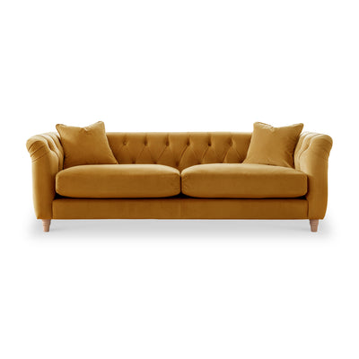 Clarence Velvet Chesterfield 3 Seater Sofa