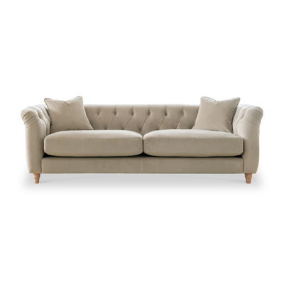 Clarence Velvet Chesterfield 3 Seater Sofa