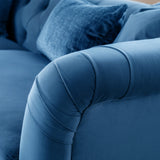 Clarence Sky Blue Velvet Chesterfield 3 Seater Sofa 