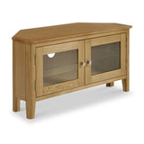 Alba Oak Corner TV Unit from Roseland Furniture