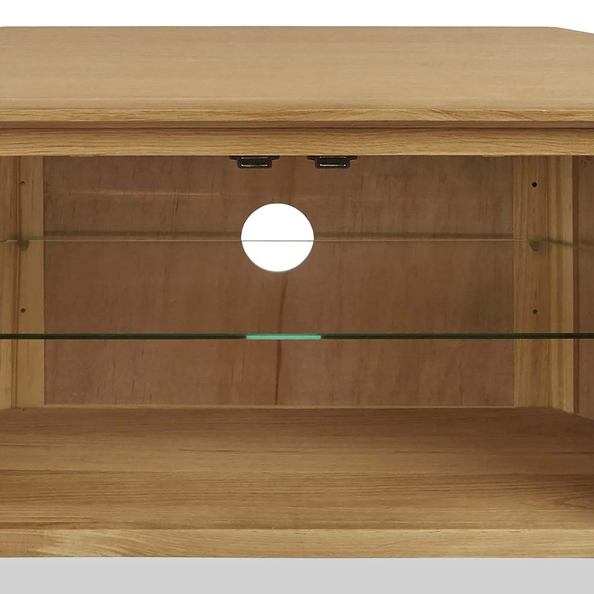 Alba Oak Corner TV Unit from Roseland Furniture