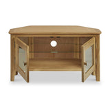 Alba Oak Corner TV Unit from Roseland Furniture