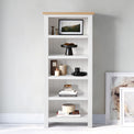 Farrow White Narrow Bookcase for Living Room