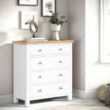 Farrow White 2 Over 3 Chest of Drawers for bedroom