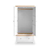 Farrow White Double Wardrobe with Drawer