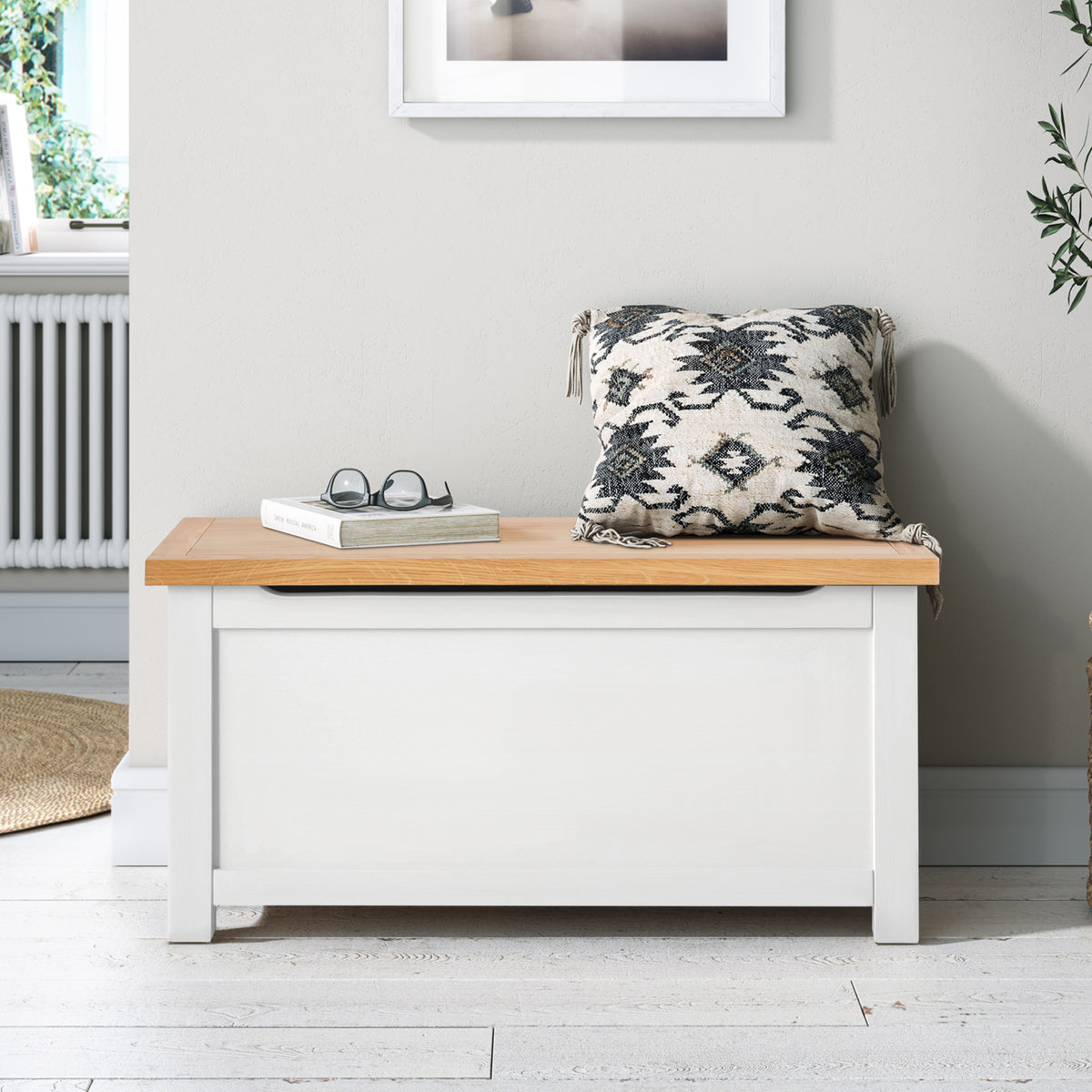 Farrow White Blanket Box from Roseland Furniture