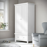 Cornish White Double Wardrobe from Roseland Furniture