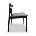 Jackson Dining Chair with Black Frame with grey seat