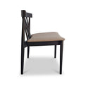 Jackson Dining Chair with Black Frame with beige seat