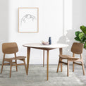 Remy White 120cm Round Dining Table