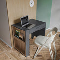 Kelso Grey Desk with oak detail