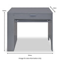 Kelso Desk Grey Oak from Roseland Furniture