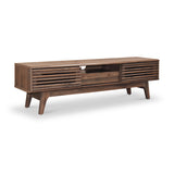 Brunswick Walnut Slatted Wide TV Unit from Roseland Furniture