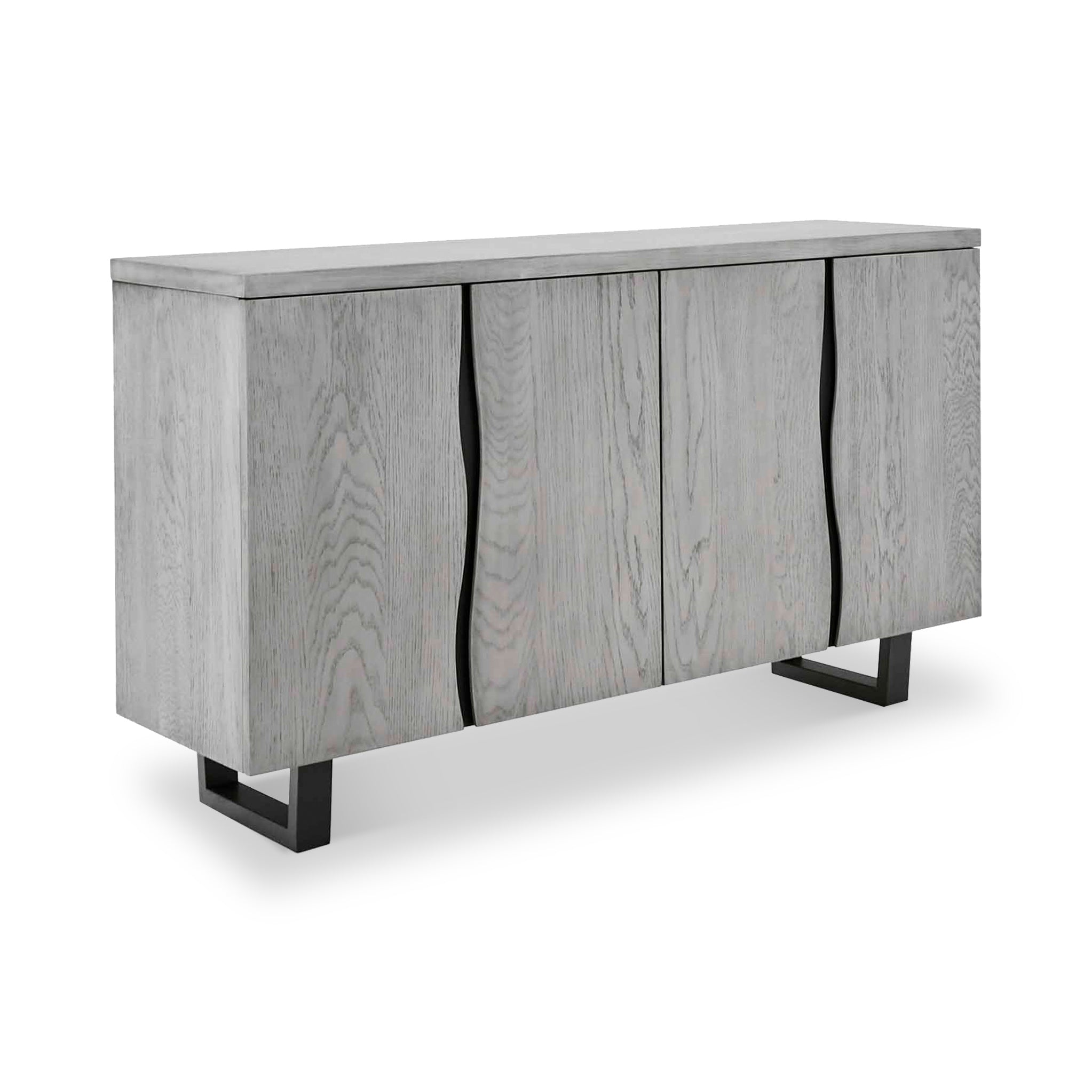 Solid wood store grey sideboard