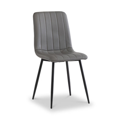 Geri Faux Leather Curved Seat Dining Chair