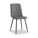 Geri-faux-leather-dining-chair-grey-set4 from Roseland Furniture