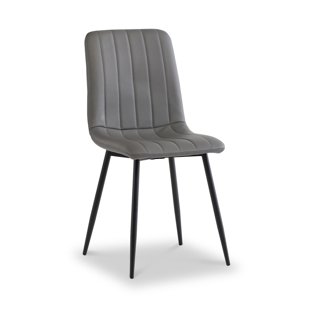 Geri-faux-leather-dining-chair-grey-set4 from Roseland Furniture