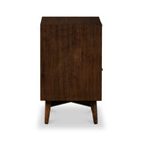 Oskar 3 Drawer Grooved Bedside Table from Roseland Furniture