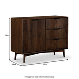 Oskar Grooved Small Sideboard from Roseland Furniture