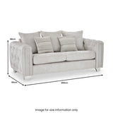 Grazia Grey Chenille 3 Seater Sofa from Roseland furniture