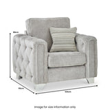 Grazia Stone Chenille Armchair from Roseland furniture