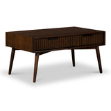 Oskar 2 Drawer Grooved Coffee Table from Roseland Furniture