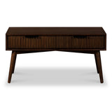 Oskar 2 Drawer Grooved Coffee Table from Roseland Furniture