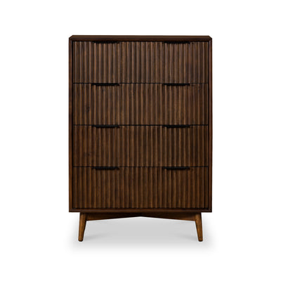 Oskar 4 Drawer Tall Grooved Chest