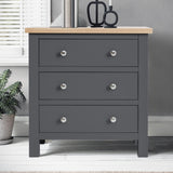 Farrow Charcoal Small 3 Drawer Chest from Roseland Furniture