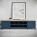 Farrow Navy 180cm Extra Wide TV Stand from Roseland Furniture