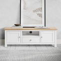 Farrow White 140cm Wide TV Stand from Roseland Furniture