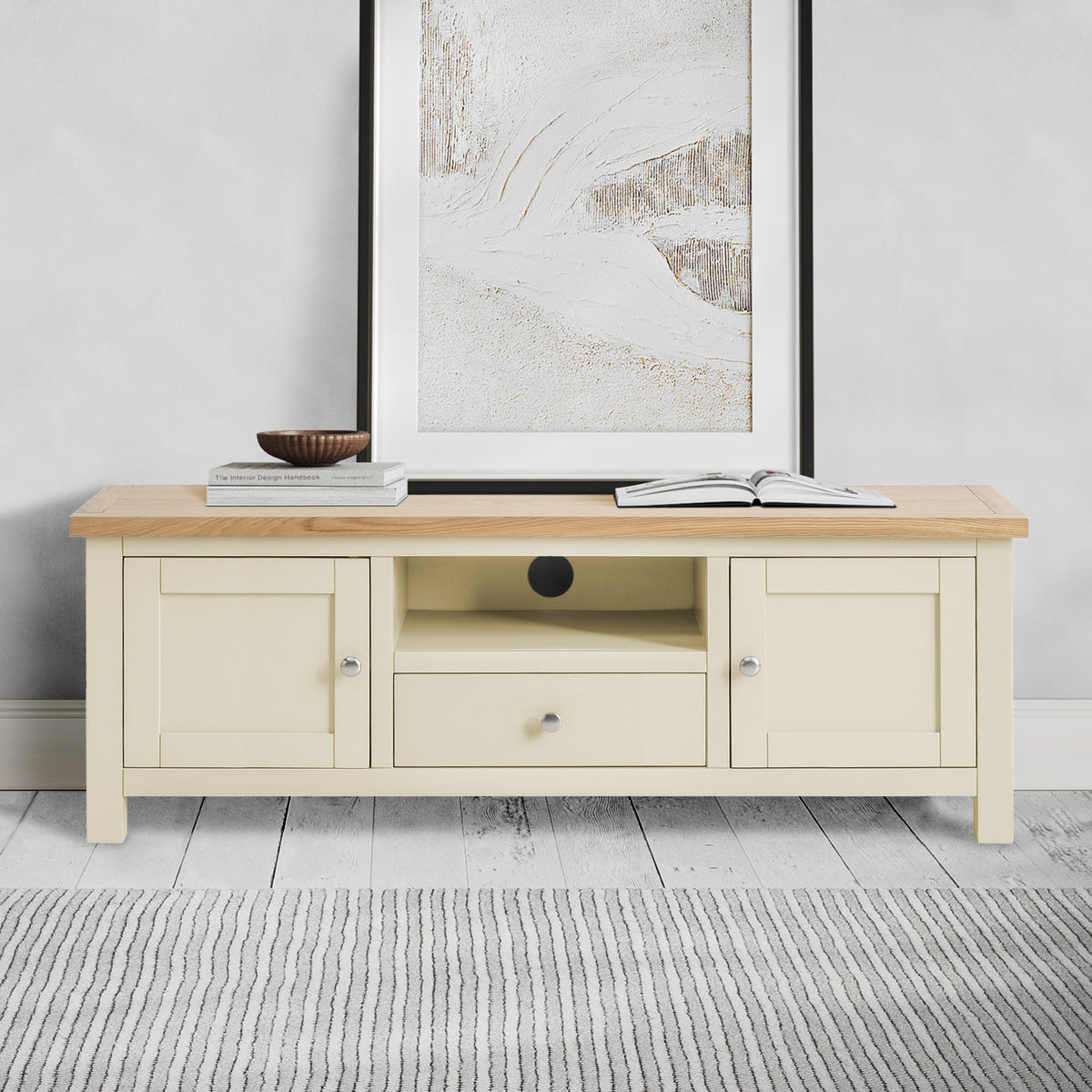 Farrow Cream 140cm Wide TV Stand from Roseland Furniture