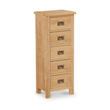 Lanner Oak Tallboy Chest by Roseland Furniture