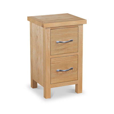 Newlyn Oak 2 Drawer Slim Bedside Table