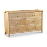 Newlyn Oak 6 Drawer Chest of Drawers from Roseland Furniture