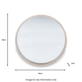 Natural Wood Round Wall Mirror from Roseland Furniture