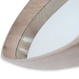 Natural Wood Veneer Teardrop Shaped Mirror